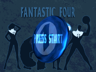 Fantastic Four title screen for Playstation